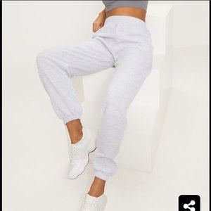 PrettyLittleThing | Ash grey cuffed hem jogger